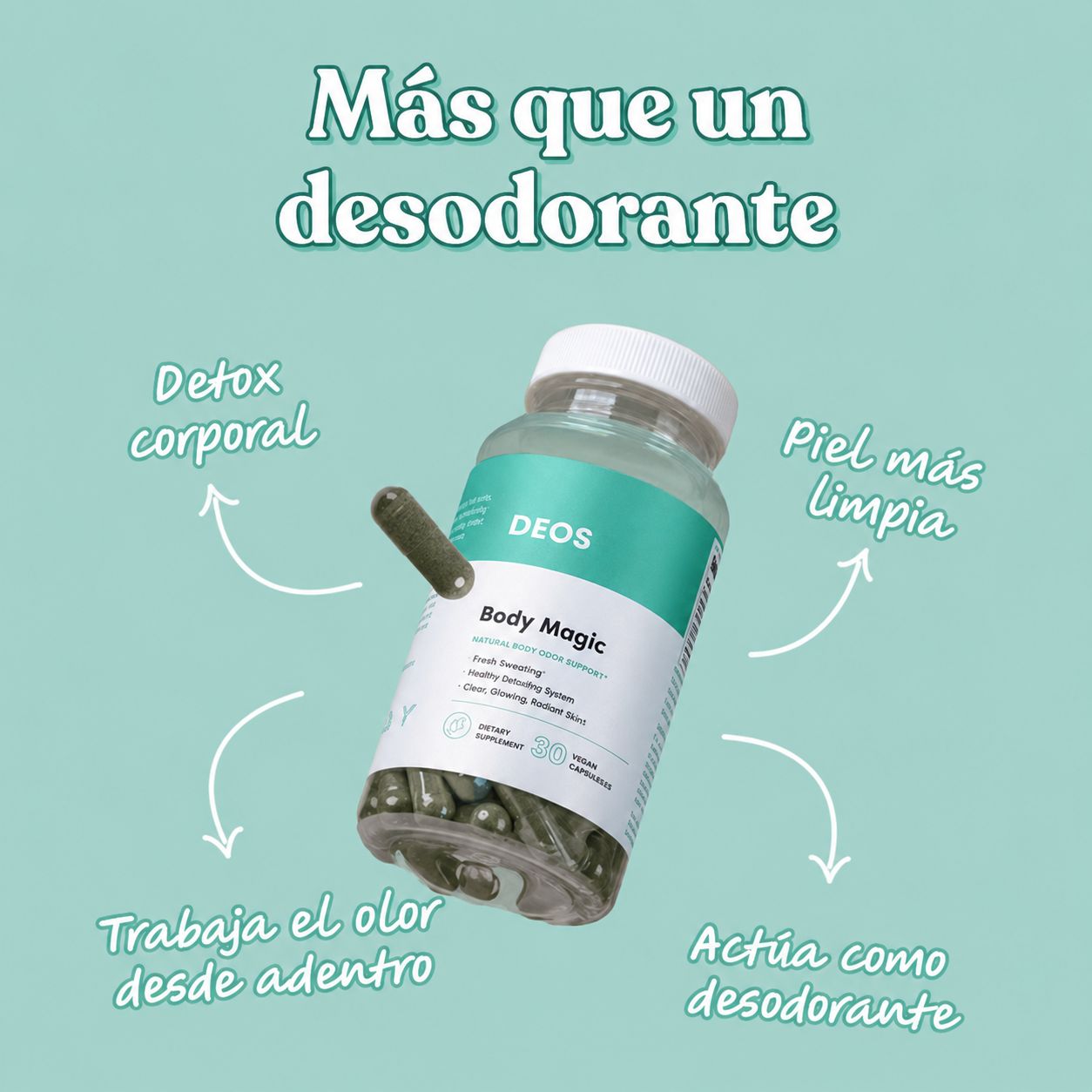 Body Magic Cápsulas Anti-Olor Corporal