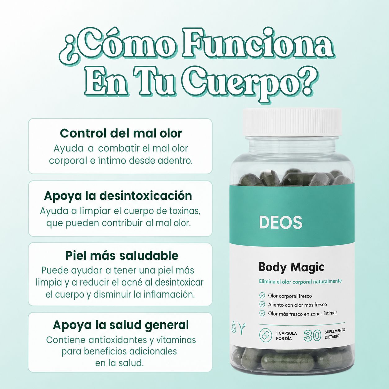 Body Magic Cápsulas Anti-Olor Corporal