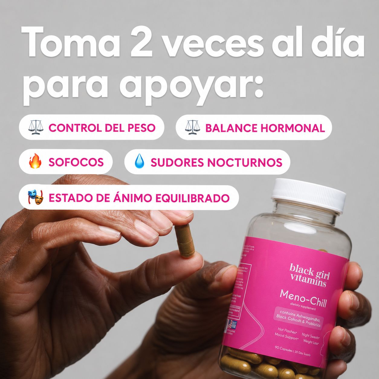 Meno-Chill Alivia los desafios de la Perimenopausia y Menopausia