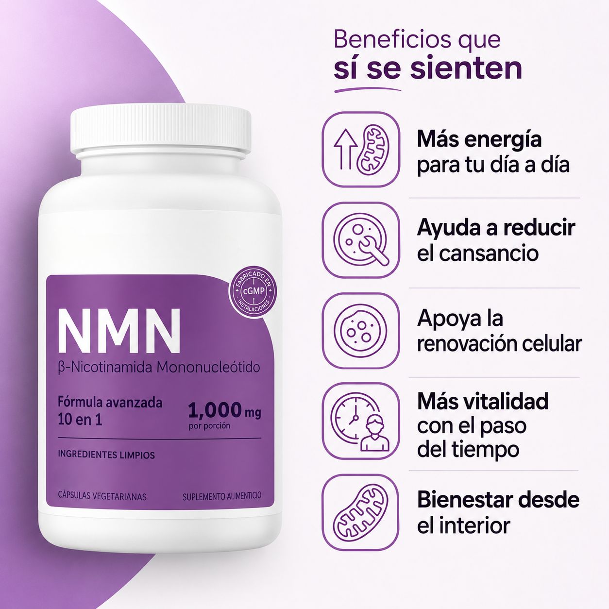 NMN® Energía Celular y Longevidad