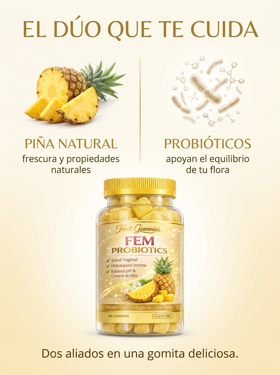 Fem pina y probioticos el duo que te cuida